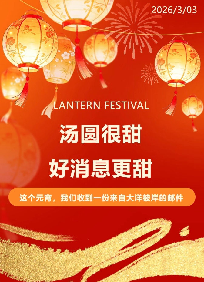 喜上加喜！元宵节遇上国外客户好评，这碗汤圆格外甜